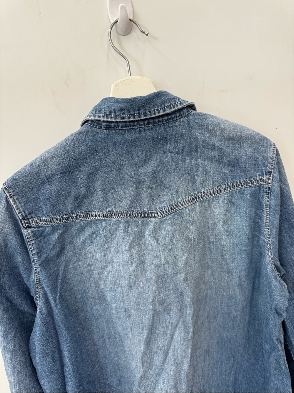 Jordache Vintage Snap Front Womans Denim Long Sleeve Shirt Size Large - Picture 6 of 8